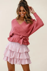 Let Them Eat Cake Triple Ruffle Skirt Blush