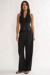Meri Side Pocket Trouser Pants Black