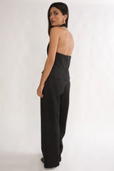 Meri Side Pocket Trouser Pants Black