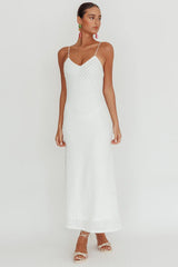 Stasi Textured Maxi Dress White