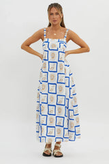 LOST IN LUNAR Katie Maxi Dress Shell Print