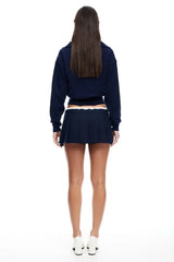 LIONESS Racquet Club Knit Sweater Navy