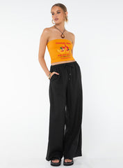 Ogilvie Linen Blend Pants Black