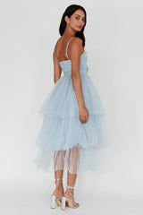 Seraphina Rose Bodice Tulle Midi Dress Baby Blue