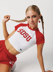 SDSU Homerun Tee White / Red