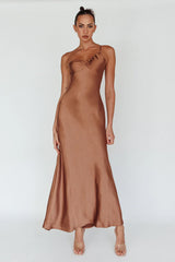 Twilight Tango One-Shoulder Maxi Dress Mocha