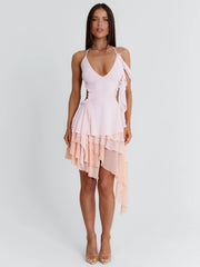 Spring Mini Dress Pink