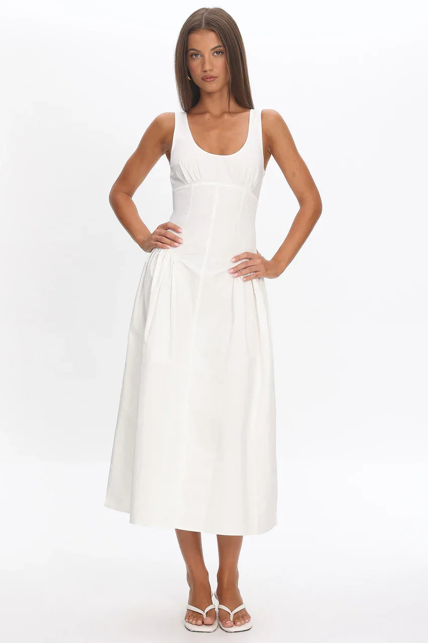LIONESS Luna Rosa Maxi Dress Porcelain