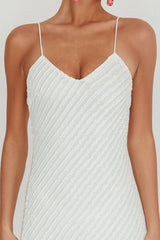 Stasi Textured Maxi Dress White