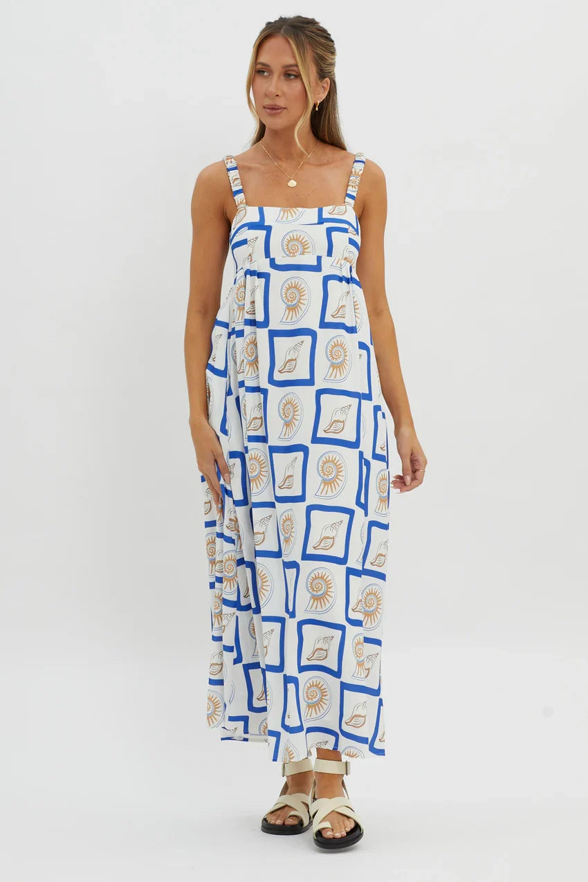 LOST IN LUNAR Katie Maxi Dress Shell Print