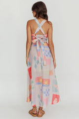 Sweethearts A-Line Print Maxi Dress Multi