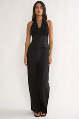 Meri Side Pocket Trouser Pants Black